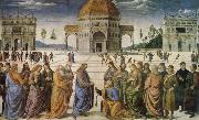 Pietro Perugino Charge to Peter oil